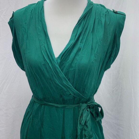 Maeve Anthropologie green faux wrap dress XS - Picture 2 of 10